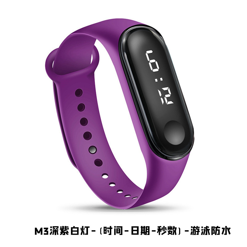 New Xiaomi Three-Generation Bracelet Fashion Sports Waterproof Student Couple Swimming Waterproof Touch LED Electronic Watch