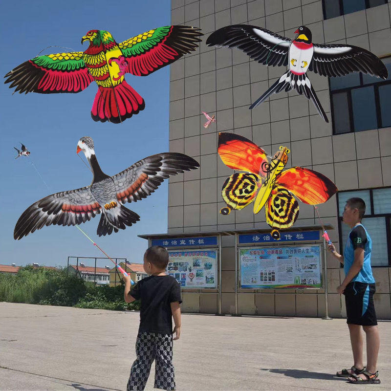 鱼竿风筝动态小燕子迷你塑料亲子钓鱼儿童卡通微风易飞伸缩玩具