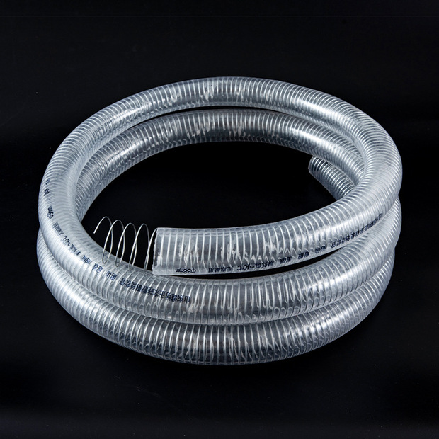 透明pvc耐低温-40℃防静电硅胶钢丝软管 耐油耐酸碱耐腐蚀 抽油管