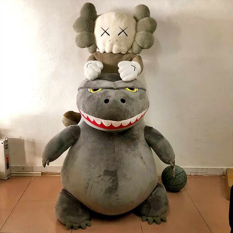 哥斯拉大怪兽恐龙限定玩偶毛绒公仔玩具大号超大号摆件网红装饰品