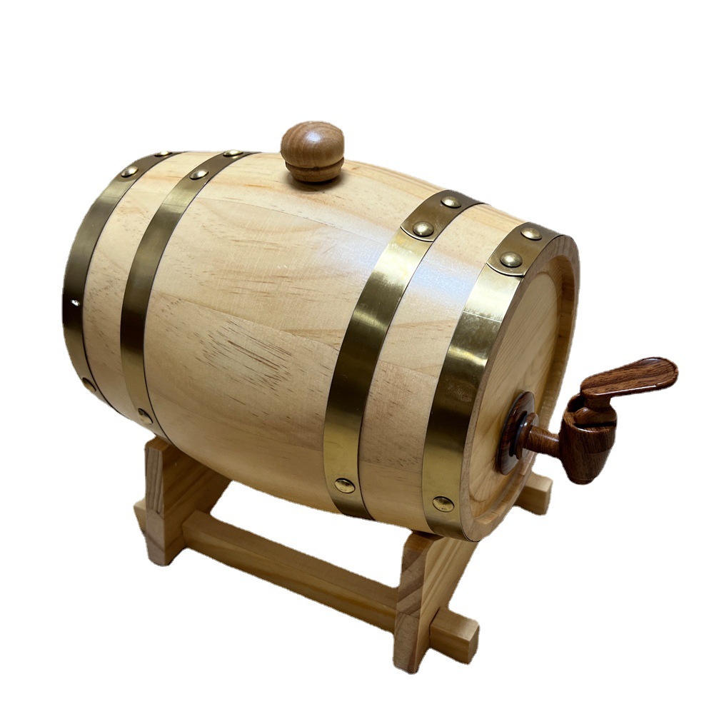 木质酒桶家居橡木桶摆件酒吧餐厅复古精酿啤酒桶可印logo