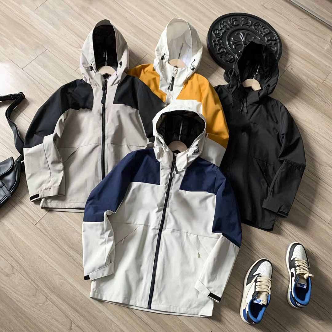 24春季新款男士女士同款情侣连帽外套夹克冲锋衣经典百搭022830