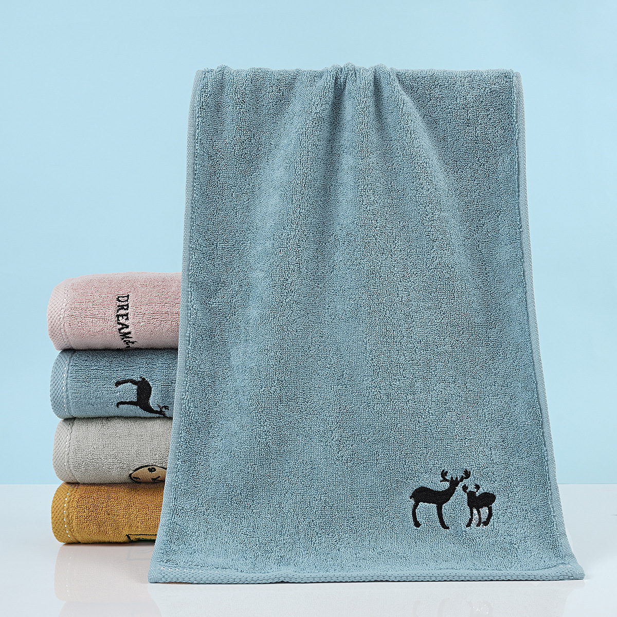 Gaoyang Cotton Towel Simple and Soft Absorbent Face Towel Cotton Wholesale Wedding Partner Present Towel Formulation