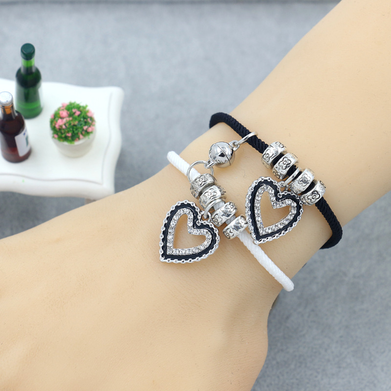 磁铁相吸手链送男友情侣可爱清新编制一对闺蜜学生手绳女纪念礼物