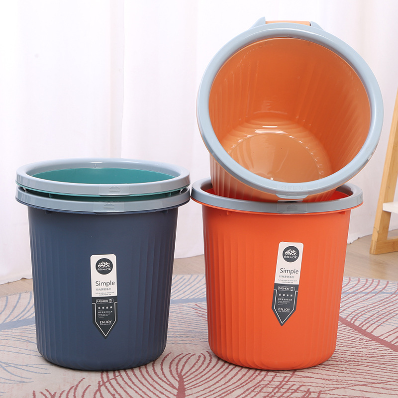Supply Clamping Ring Trash Can Uncovered Nordic Style Trash Can Kitchen Household Kitchen Waste Trash Can Bathroom