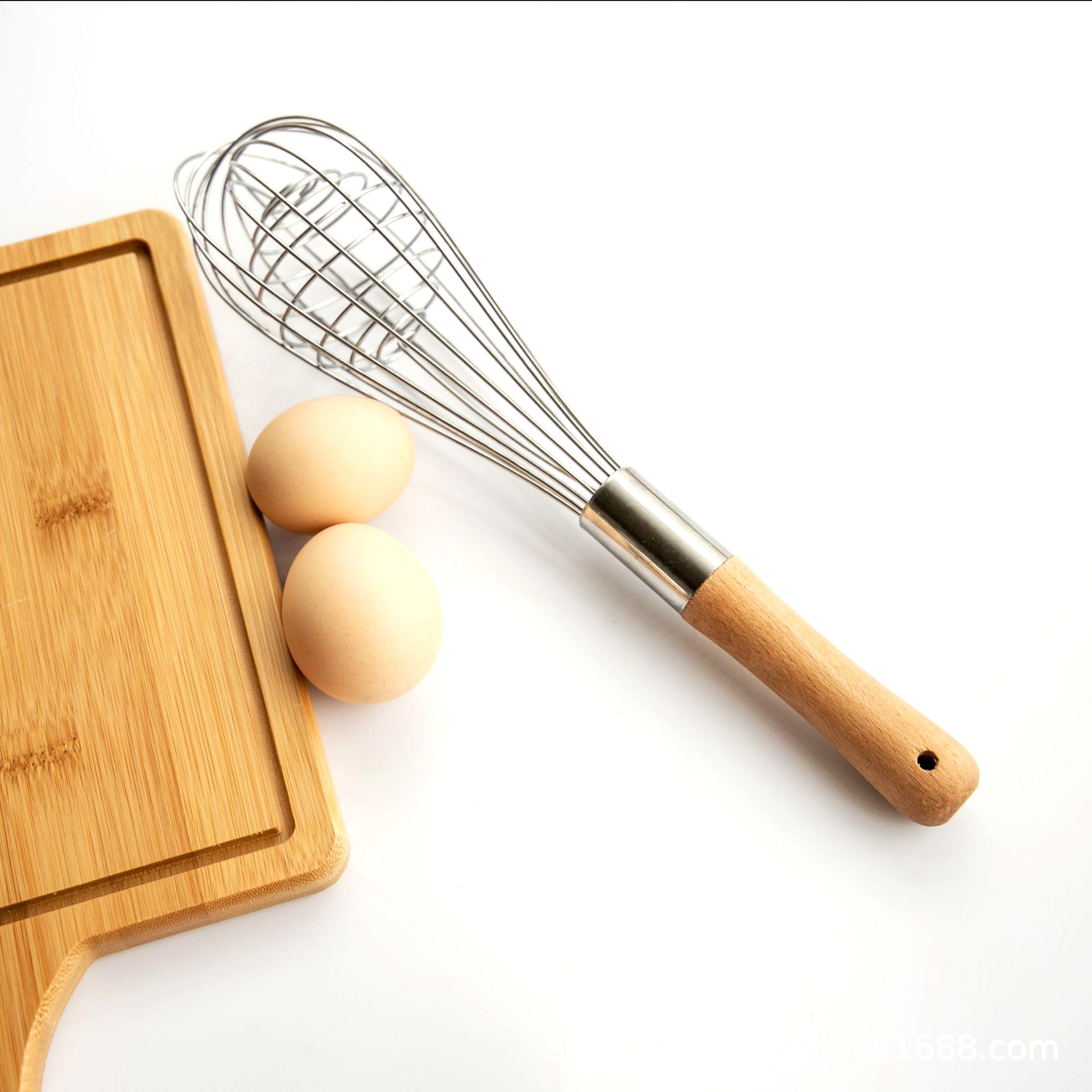 新款烘焙工具 11寸木柄打蛋器手动不锈钢打奶泡器 红红包手搅拌器