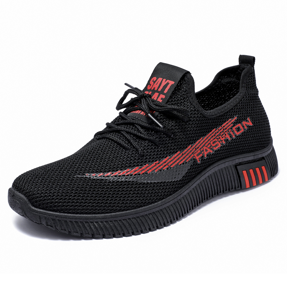 Men's Shoes Summer 2023 New Versatile Men's Walking Shoes Casual Sports Breathable Flying Woven Shoes Trendy Shoes Men's Cross-Border