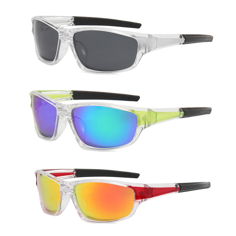 新款外贸运动太阳镜男女户外骑行眼镜厂家偏光炫彩墨镜速卖通爆款