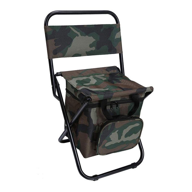 Portable Outdoor Folding Ice Pack Chair with Storage Bag with Backrest Insulation 3-in-1 Leisure Camping Fishing Chair