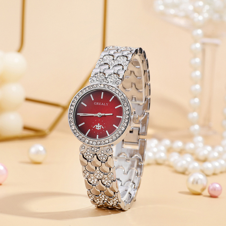 Cross-Border Hot Selling Fashion Diamond Quartz Watch Women's Life Waterproof Trend Steel Watch Light Luxury High-End Sense