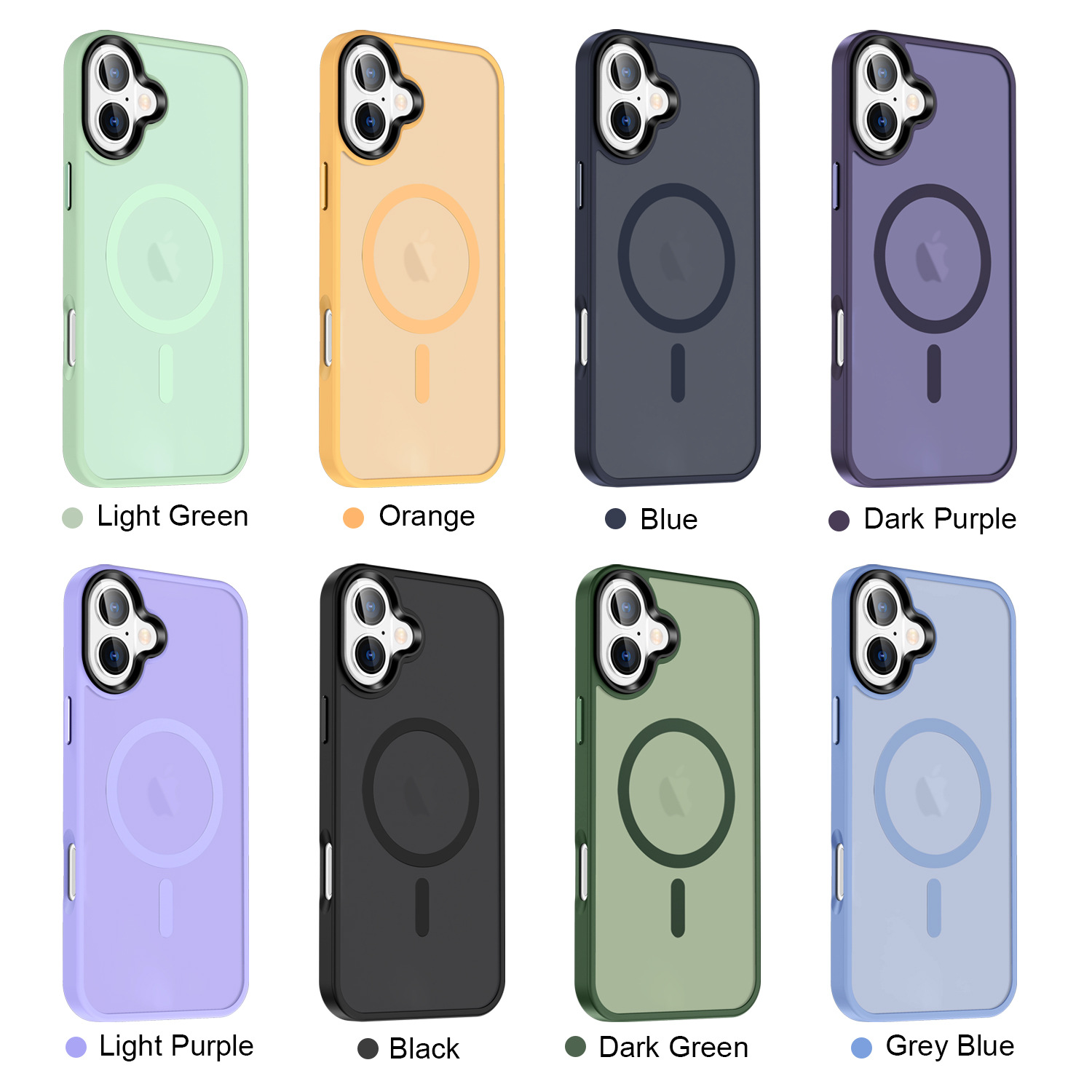跨境定制iPhone16磁吸手机壳全包苹果15pro磨砂肤感14手机保护套