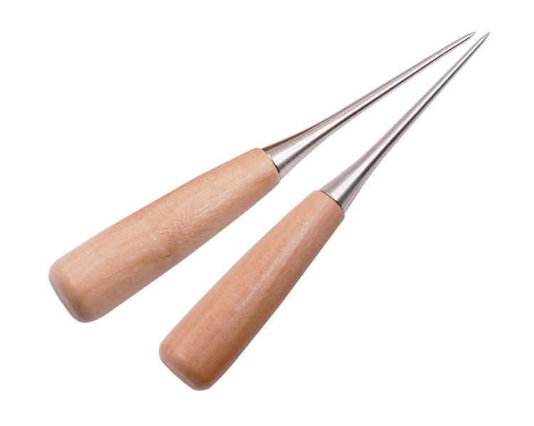 锥子 锥针木手柄 穿孔 穿鞋纳 鞋底锥 diy 皮革扎眼 不锈钢锥子