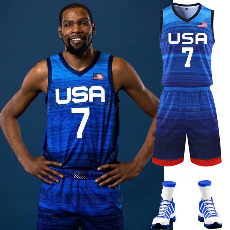usa美国队球衣梦之队杜兰特7号篮球服套装男一套印字比赛背心