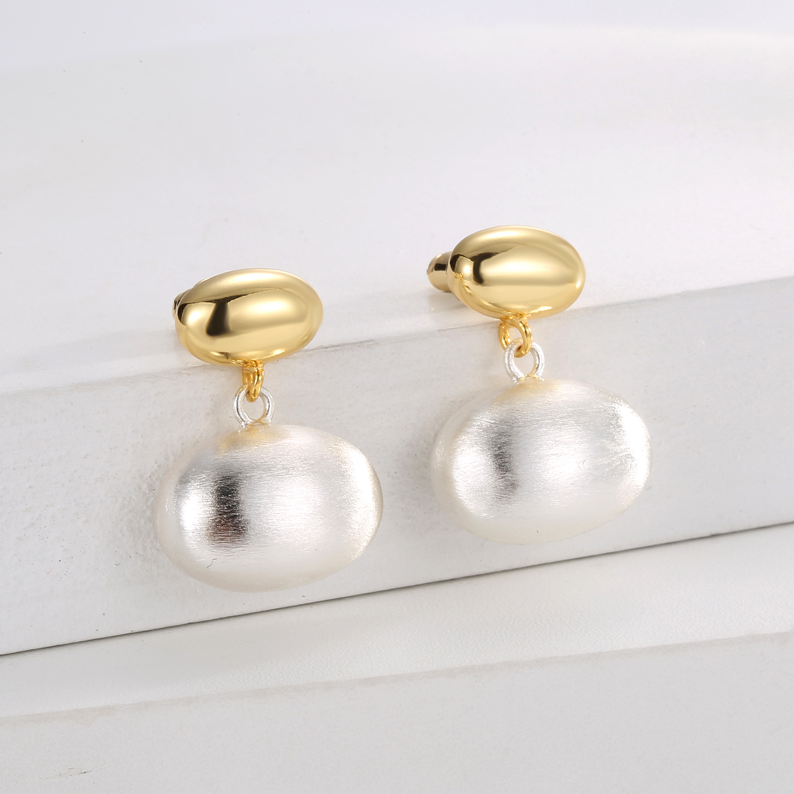 韩国时尚名媛优雅拉丝耳环法式复古气质耳饰ins高级感小饰品跨境