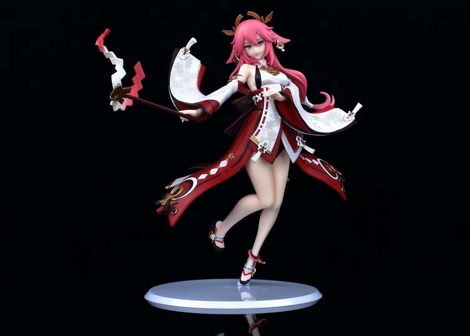 美少女 原神 八重神子 稻妻城鸣神大社巫女 游戏手办 摆件