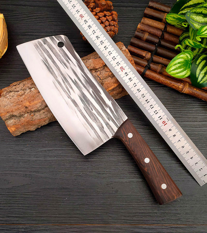 手工锻打斩切两用菜刀家用锰钢菜刀锋利厨师专用切片刀中式切菜刀