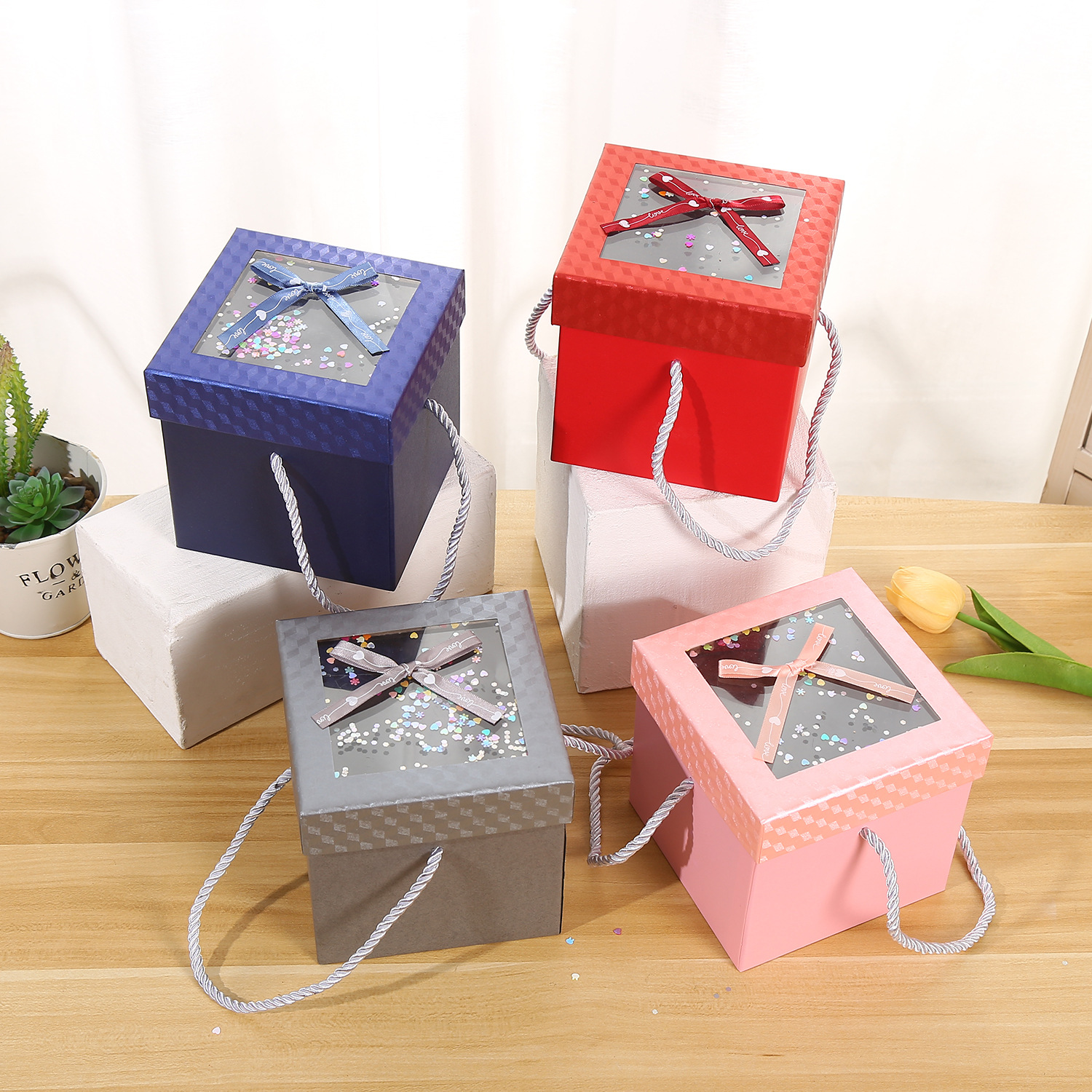 创意半透明方形包装礼盒圣诞节苹果礼盒平安夜礼品盒送零食礼物盒