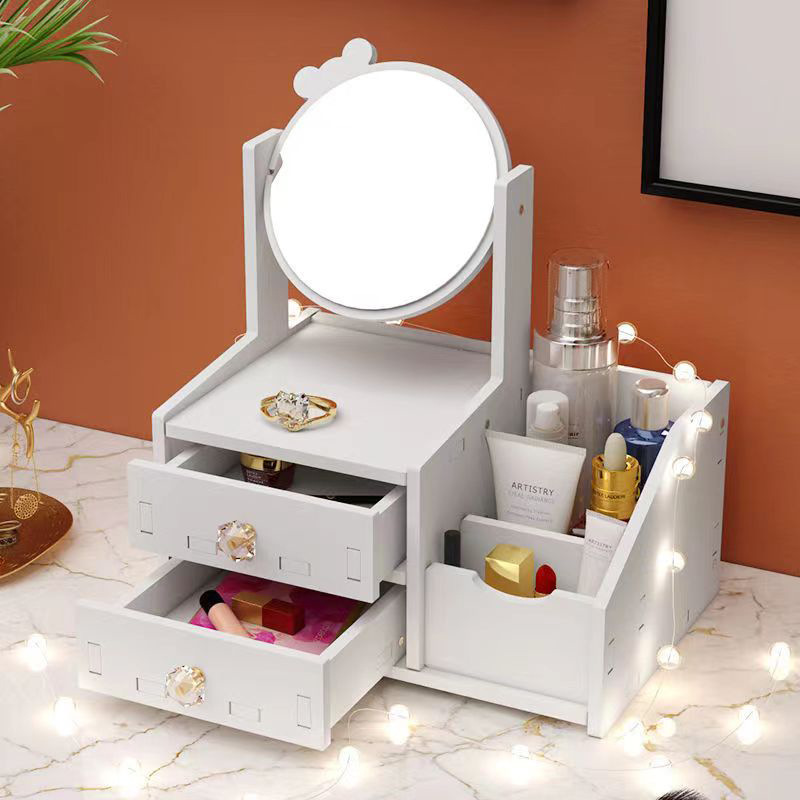 Wholesale Desktop Makeup Mirror Skin Care Mask Lipstick Jewelry Box Drawer Cosmetic Storage Box Storage Rack