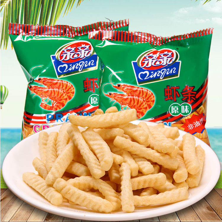 亲亲虾条30袋原味儿时90后怀旧小零食膨化食品休闲小吃礼包-阿里巴巴