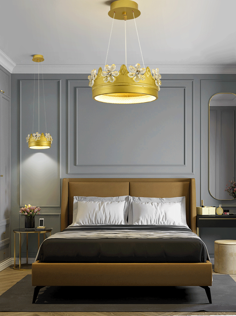 卧室吊灯儿童房马卡龙卡通灯积木现代简约个性创意男孩公主房间灯