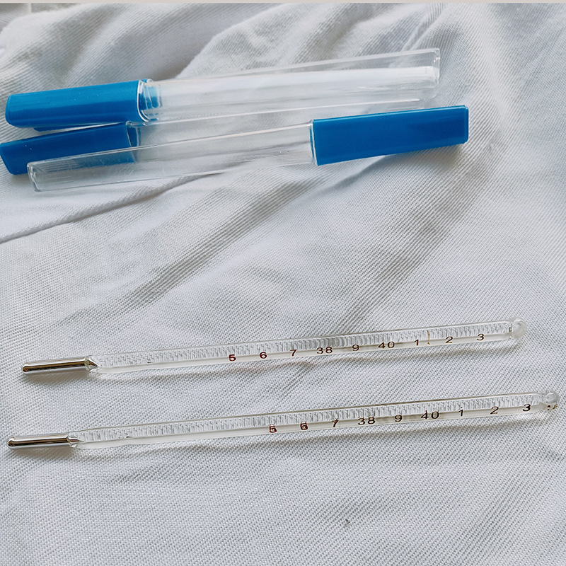 体温计水银批发家庭装温度计 玻璃温度计医疗器械液下口腔体温表