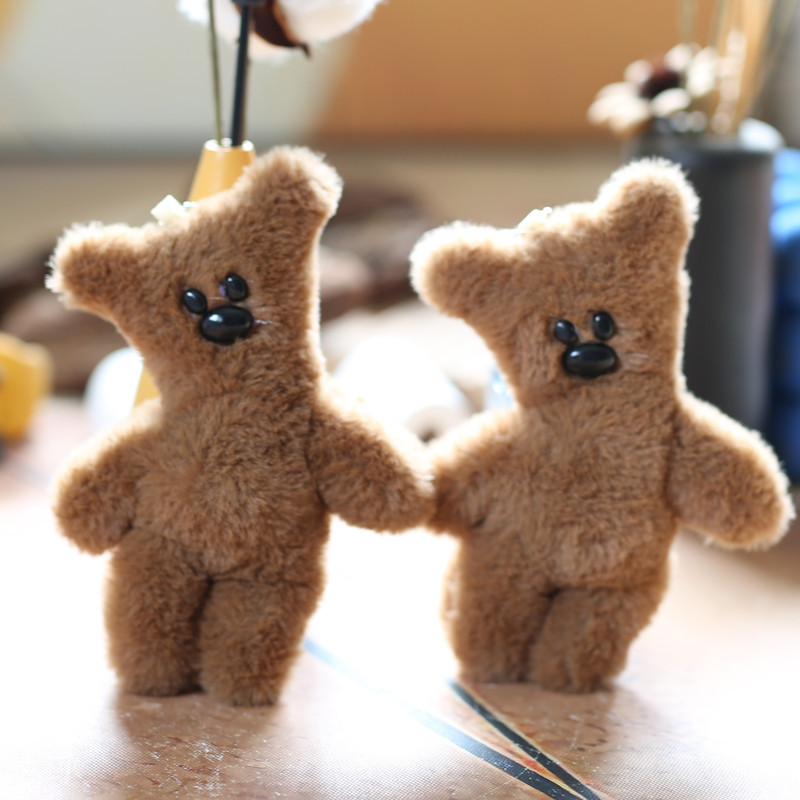 可爱萌小红书小熊挂件毛绒玩具公仔憨豆熊包包挂饰钥匙扣娃娃玩偶