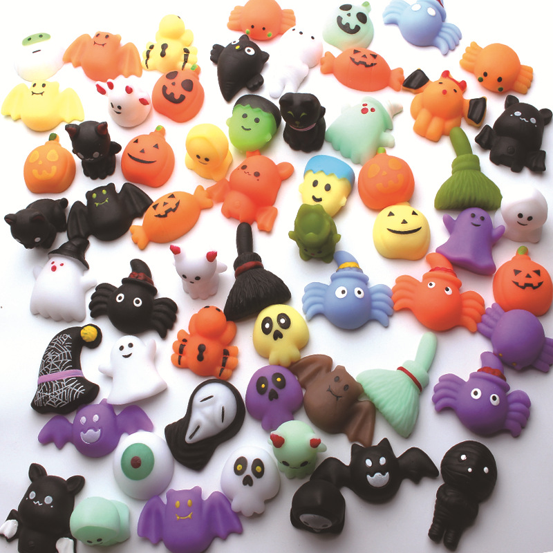 Cross-Border Squishy Halloween Gift Halloween Decompression Squeezing Toy Super Cute Pumpkin Ghost Cute Toy