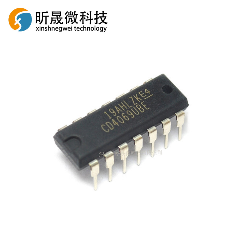 全新国产 cd4069ube cd4069be dip-14 直插 六非门反相器 cd4069