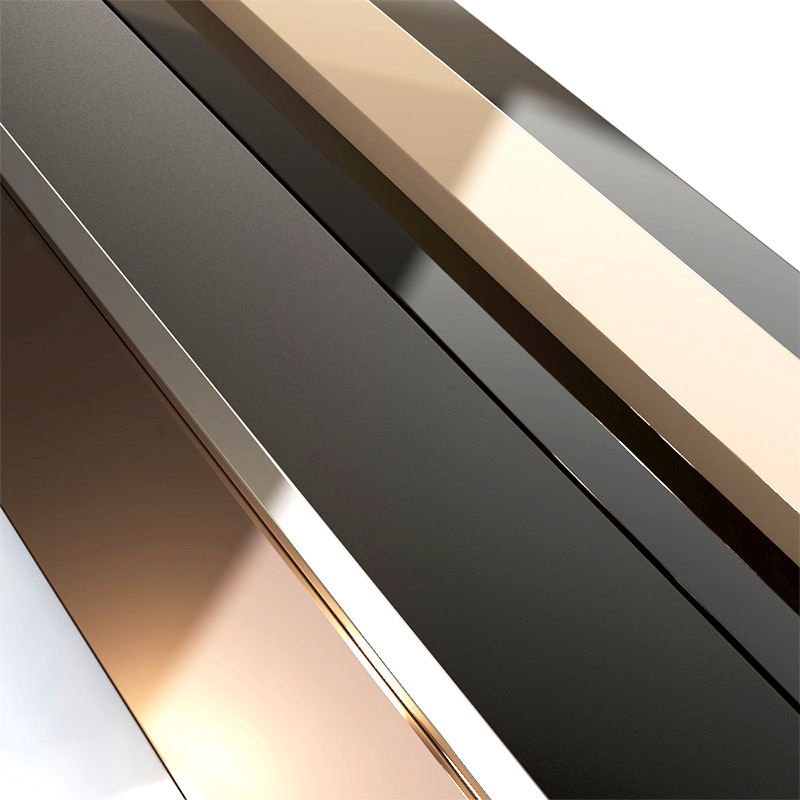 钛金条不锈钢u型槽吊顶背景墙金属装饰线条l型压条包边收口收边条