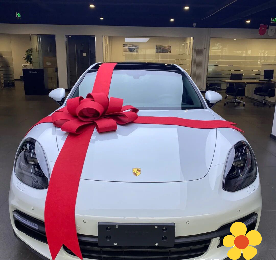 新车布置汽车展示大红花装饰4s店展厅布置提车蝴蝶结交车仪式用品
