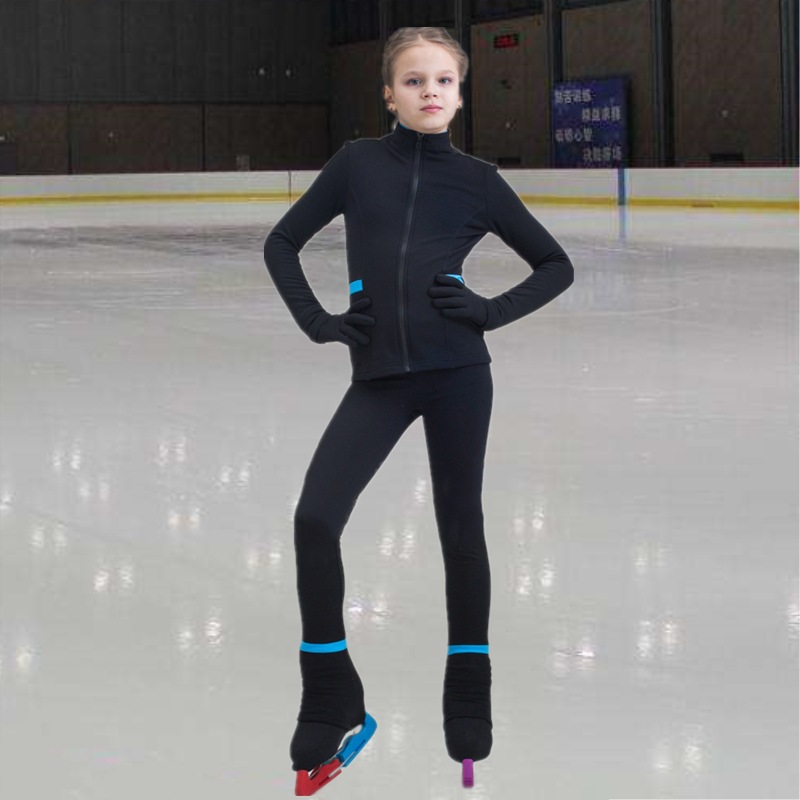 儿童花样滑冰服滑冰裤运动服裤子成人女童冰球训练服表演溜冰加绒
