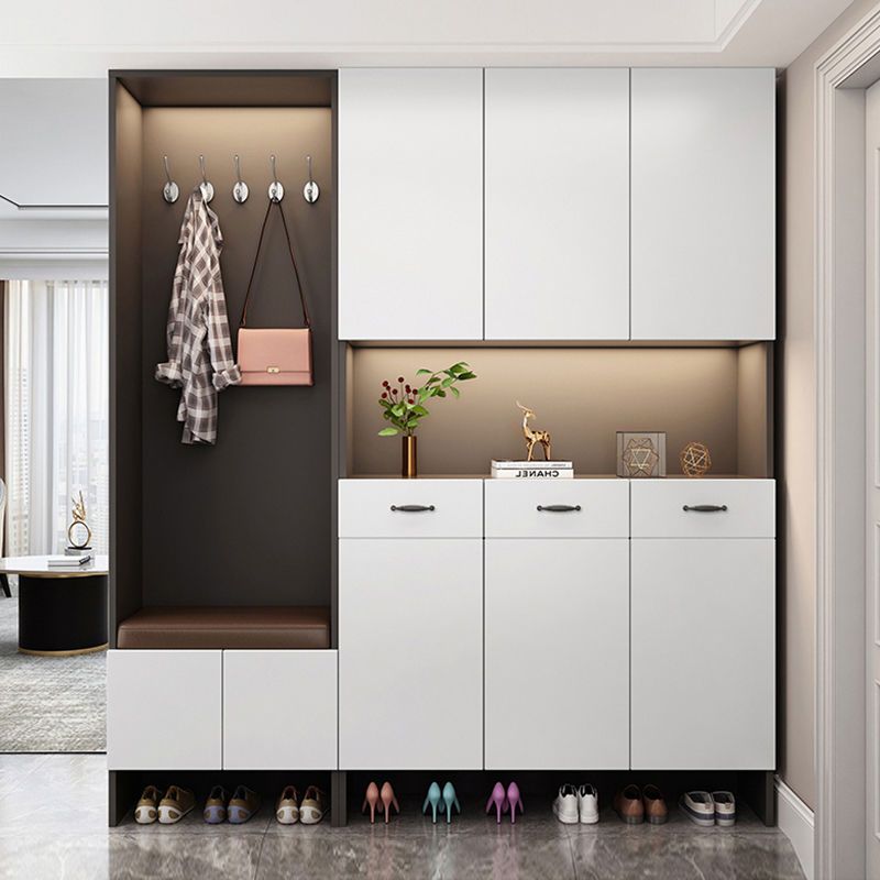 实木鞋柜门口进门靠墙换鞋凳一体入户玄关柜客厅隔断柜收纳储物柜