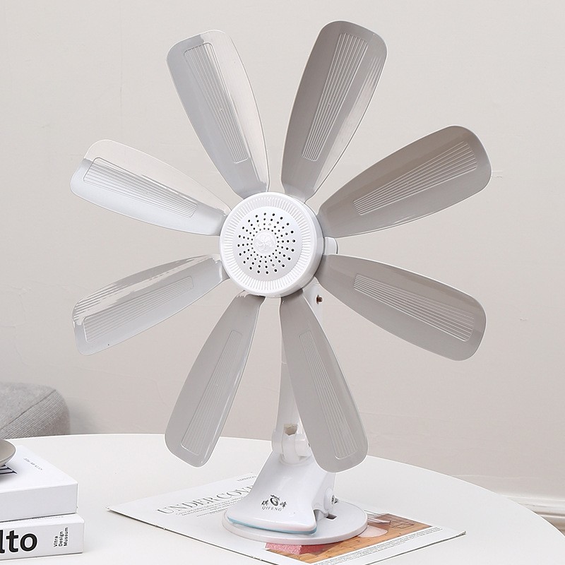 宿舍床头静音8叶夹扇迷你台式小风扇办公室桌面大风力夹子电风扇