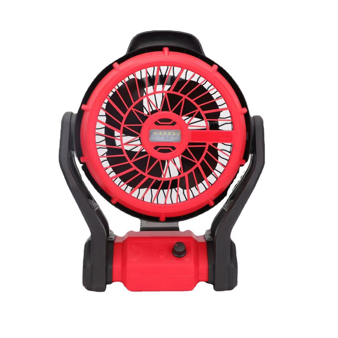 Cross-Border Lithium Electric Fan Rechargeable Outdoor Lighting Fan Industrial Household Portable Camping Low Mute Wholesale