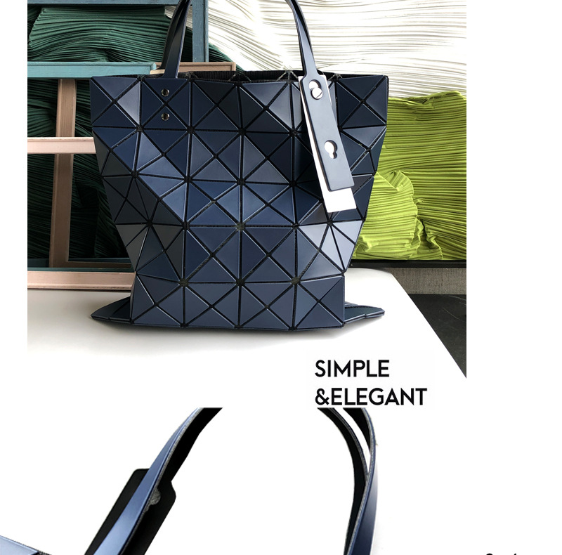 原厂三角菱格女包几何亮片女款手提单肩托特腋下包购物袋哑光六格