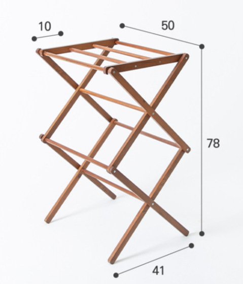竹制落地晾衣架可折叠毛巾架楠竹阳台室内x型伸缩酒店家用置物架