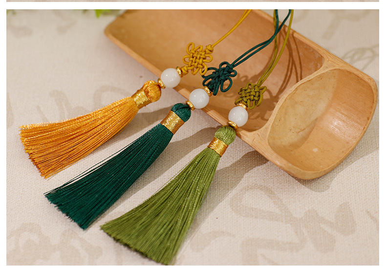 锦纶小号玉线结 中国结穗子穿珠扎穗成品挂件 u盘书签古风小吊坠