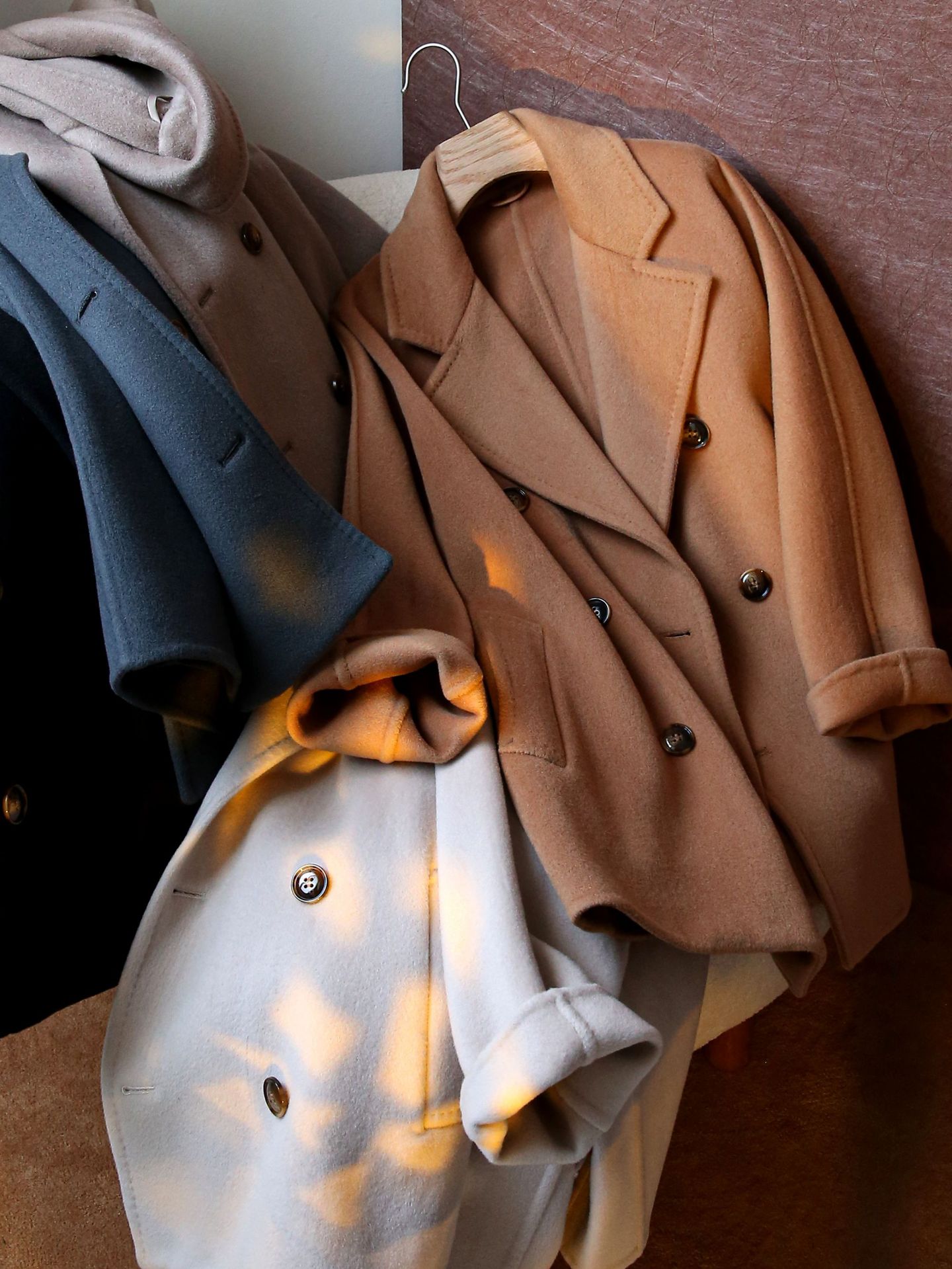 重磅德国进口拜耳德绒100支羊毛双排扣中长款双面尼大衣女/tb2146