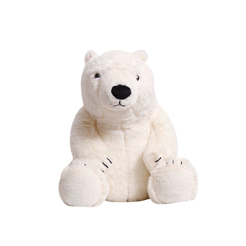 New Simulation Polar Bear Plush Toy Custom Cute Bear Pillow Doll Mascot Big Doll Wholesale