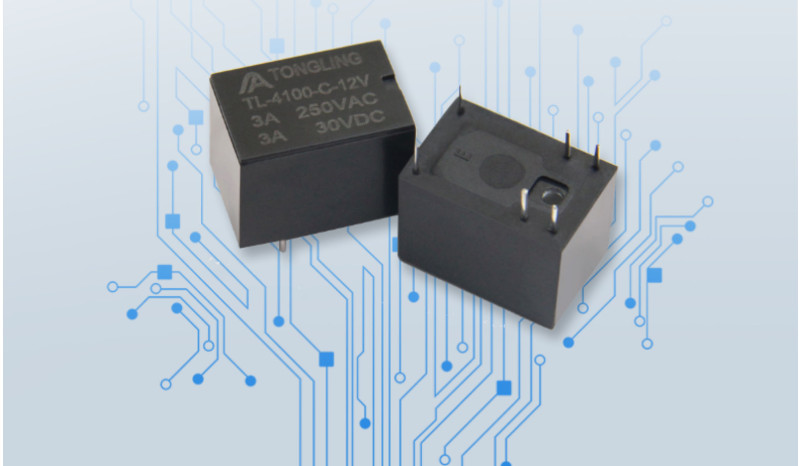 通灵信号继电器 4100 5v/9v/12v 6脚小型继电器 hk4100f