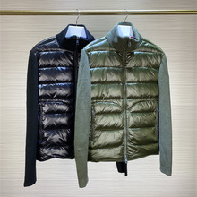 2021 Winter Men Fashion Down Jackets Wool Knitted and 90% Wh