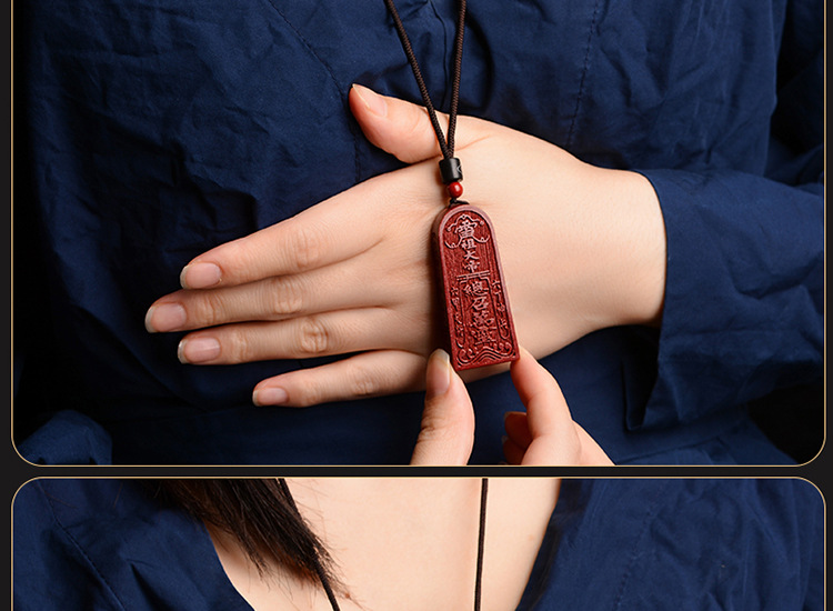 道家饰品朱砂五雷号令吊坠辟x挂件令牌法器护身符项链坠