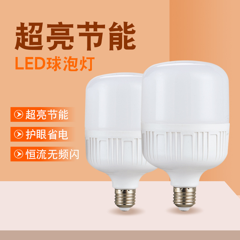 Factory Wholesale Super Bright LED Bulb Three-Proof High-Wealth Handsome Bulb Household E27 Screw High-Power Energy-Saving Bulb