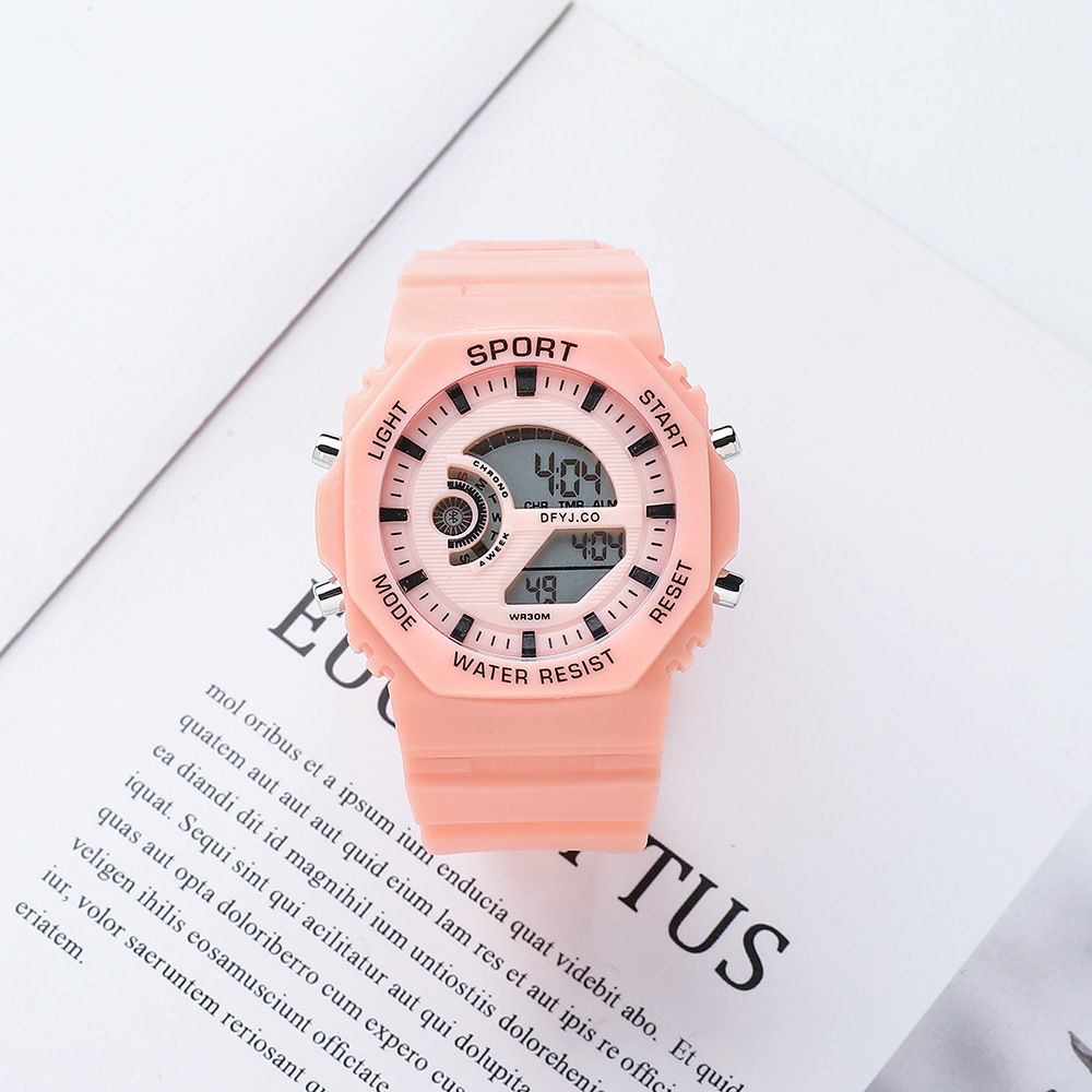 Wholesale Student Electronic Watch Sports Luminous Mode Minimalist Candy Color Spot Suitable for Boys and Girls