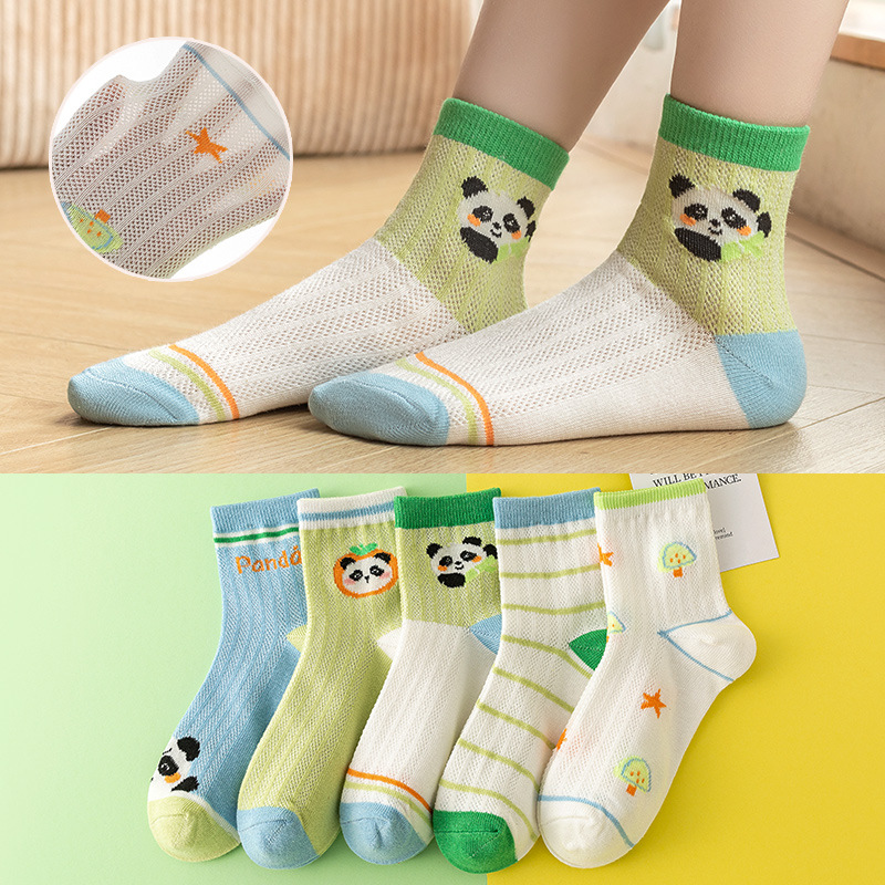 Children's Socks Cross-Border New Arrival Baby Girl Boy Western Style Mesh Tube Socks Baby Boat Socks Girl Summer Babies' Socks