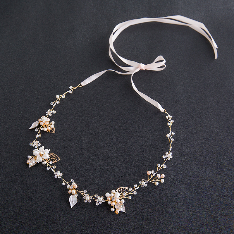 儿童头饰头花韩国超仙珍珠发箍公主花环女童演出花童礼服发饰