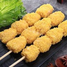 德邻月牙鸡块裹粉油炸小吃鸡肉串鸡胸肉块商用冷冻半成品