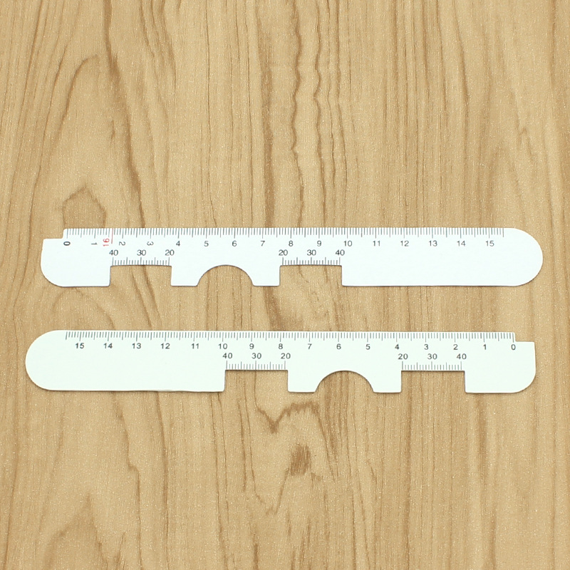 瞳距尺眼镜店用验光测量眼睛瞳距尺塑料尺双面刻度软的硬的白色