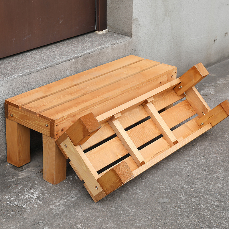 防腐木楼梯踏步板浴室实木家用台阶脚踏阳台增高踩脚凳厨房脚踏板