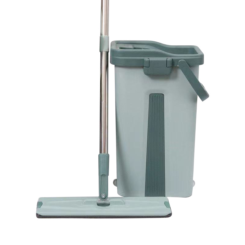 Hand Wash-Free Flat Mop Lazy Household Wet and Dry Dual Use Flat Mop Mop Mopping Gadget Mop Bucket 0453